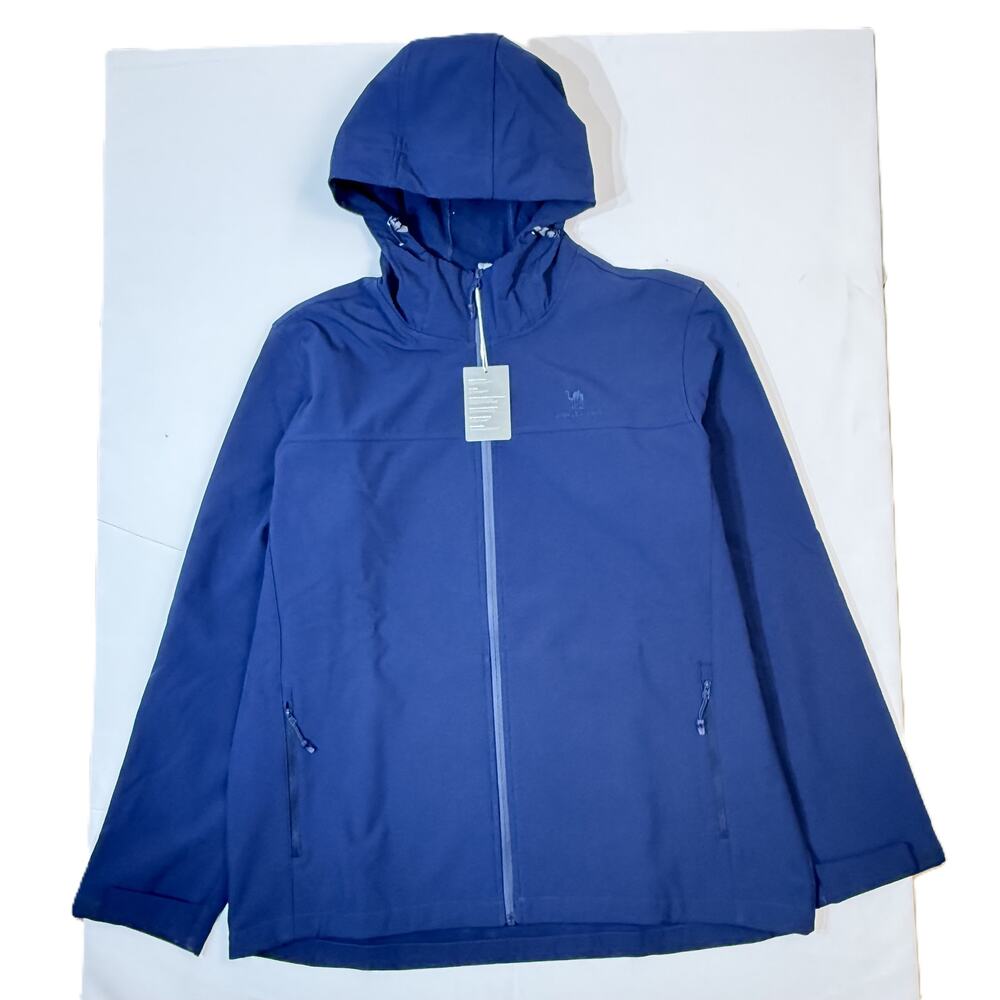 Camel Crown Men’s Blue Hooded Softshell Jacket – Size XL